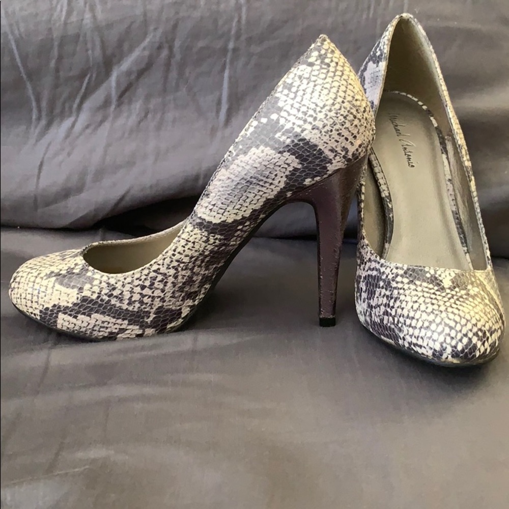 Faux Snake Skin Heels